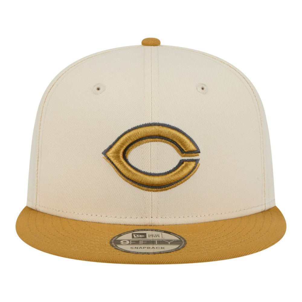 Cincinnati Reds New Era 2-Tone Color Pack 9FIFTY Snapback Hat - Light Beige/Khaki Hats