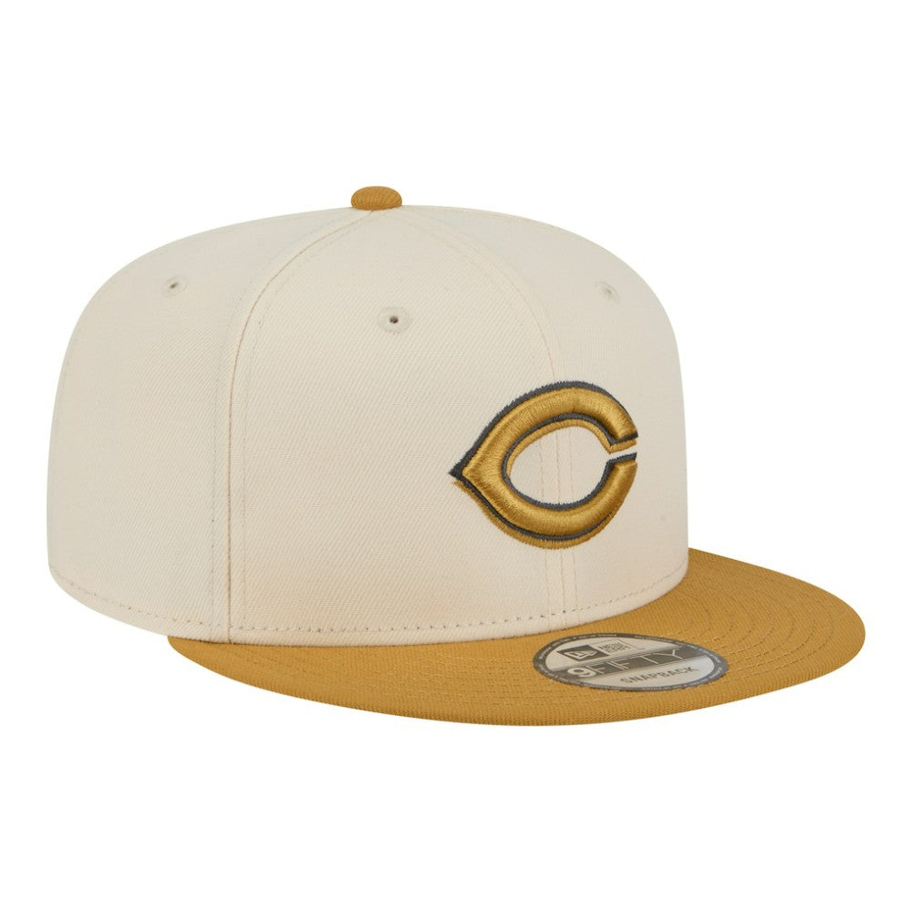 Cincinnati Reds New Era 2-Tone Color Pack 9FIFTY Snapback Hat - Light Beige/Khaki Hats