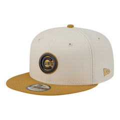 Chicago Cubs New Era 2-Tone Color Pack 9FIFTY Snapback Hat - Light Beige/Khaki Hats