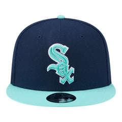 Chicago White Sox New Era Two-Tone Color Pack 9FIFTY Snapback Hat - Navy/Turquoise Hats