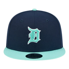Detroit Tigers New Era 2-Tone Color Pack 9FIFTY Snapback Hat - Navy/Turquoise Hats