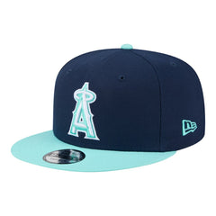 Los Angeles Angels New Era Two-Tone Color Pack 9FIFTY Snapback Hat - Navy/Turquoise Hats
