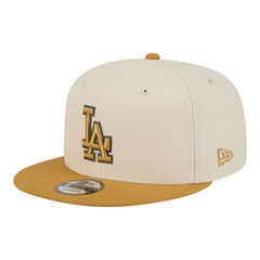 Los Angeles Dodgers New Era 2-Tone Color Pack 9FIFTY Snapback Hat - Light Beige/Khaki Hats
