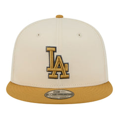 Los Angeles Dodgers New Era 2-Tone Color Pack 9FIFTY Snapback Hat - Light Beige/Khaki Hats