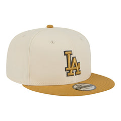 Los Angeles Dodgers New Era 2-Tone Color Pack 9FIFTY Snapback Hat - Light Beige/Khaki Hats