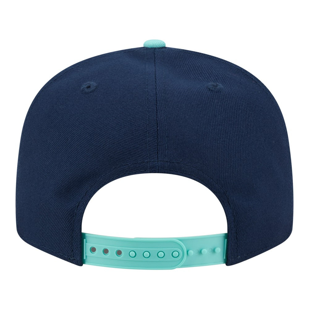 Los Angeles Dodgers New Era 2-Tone Color Pack 9FIFTY Snapback Hat - Navy/Turquoise Hats