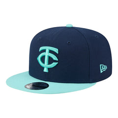 Minnesota Twins New Era Two-Tone Color Pack 9FIFTY Snapback Hat - Navy/Turquoise Hats
