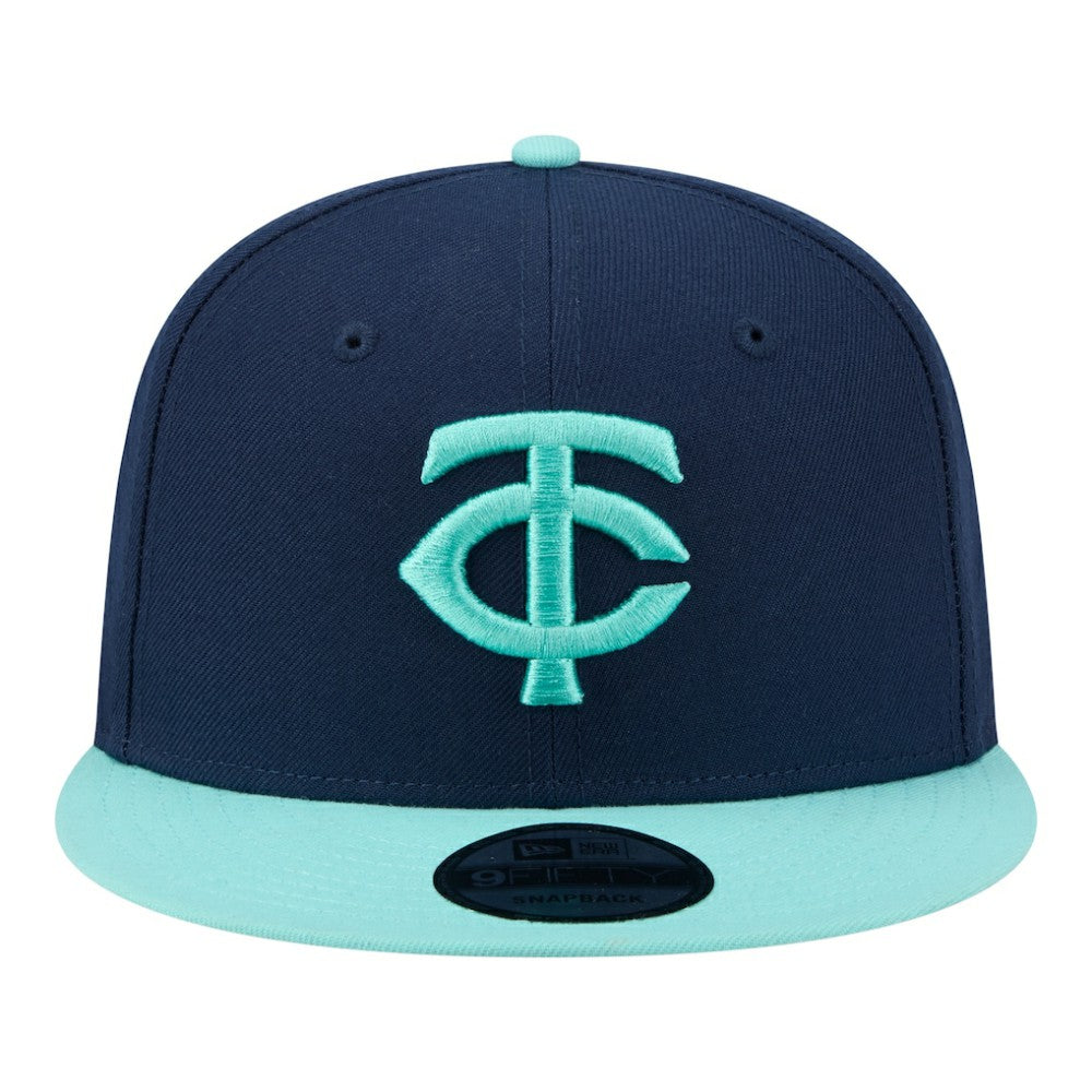Minnesota Twins New Era Two-Tone Color Pack 9FIFTY Snapback Hat - Navy/Turquoise Hats