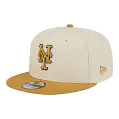 New York Mets New Era Two-Tone Color Pack 9FIFTY Snapback Hat - Light Beige/Khaki Hats