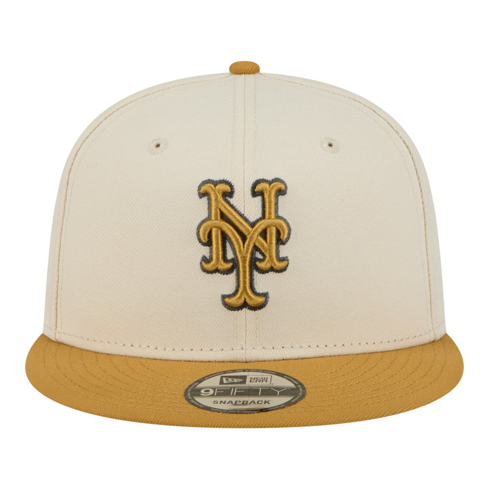 New York Mets New Era Two-Tone Color Pack 9FIFTY Snapback Hat - Light Beige/Khaki Hats