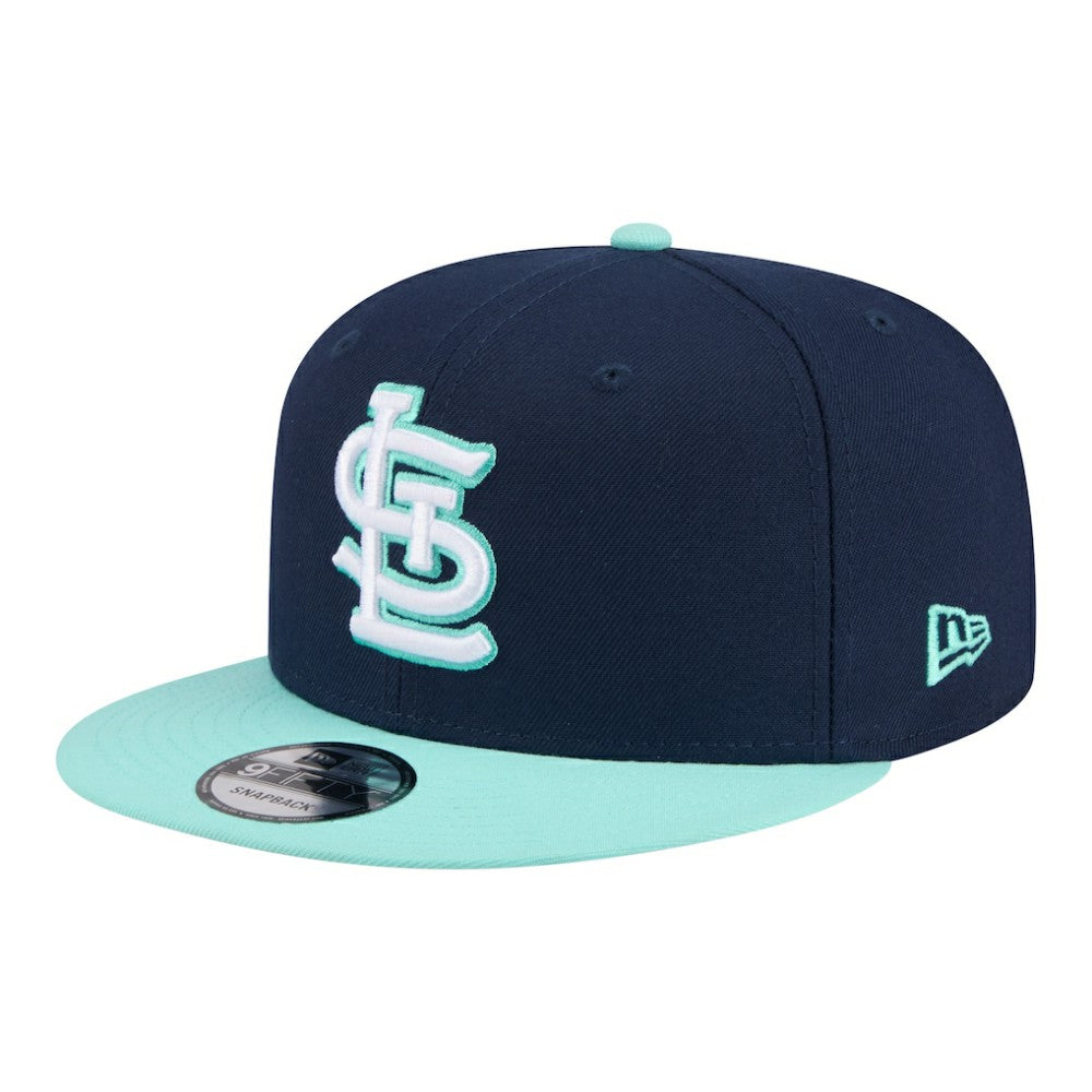 St. Louis Cardinals New Era 2-Tone Color Pack 9FIFTY Snapback Hat - Navy/Turquoise Hats