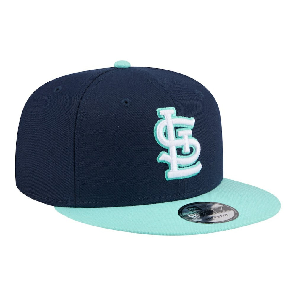 St. Louis Cardinals New Era 2-Tone Color Pack 9FIFTY Snapback Hat - Navy/Turquoise Hats