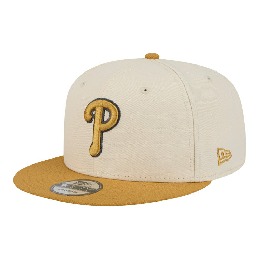 Philadelphia Phillies New Era Two-Tone Color Pack 9FIFTY Snapback Hat - Light Beige/Khaki Hats