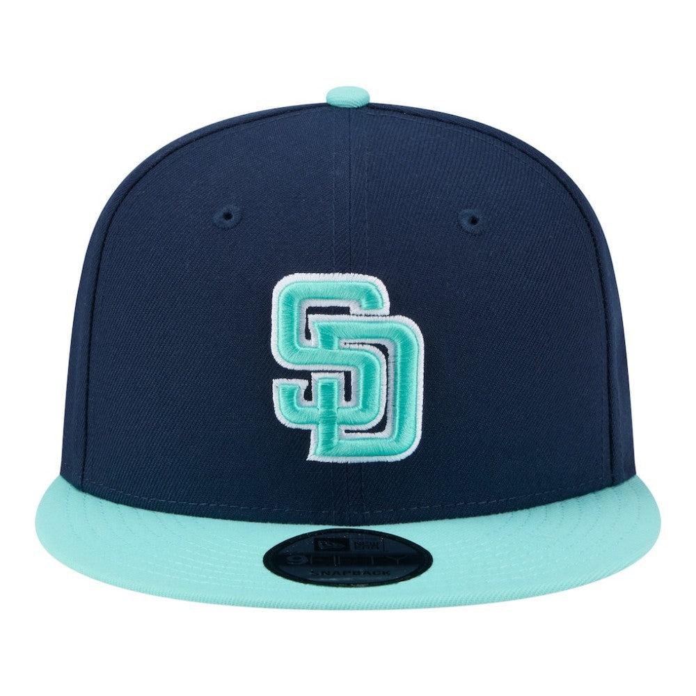 San Diego Padres New Era 2-Tone Color Pack 9FIFTY Snapback Hat - Navy/Turquoise Hats