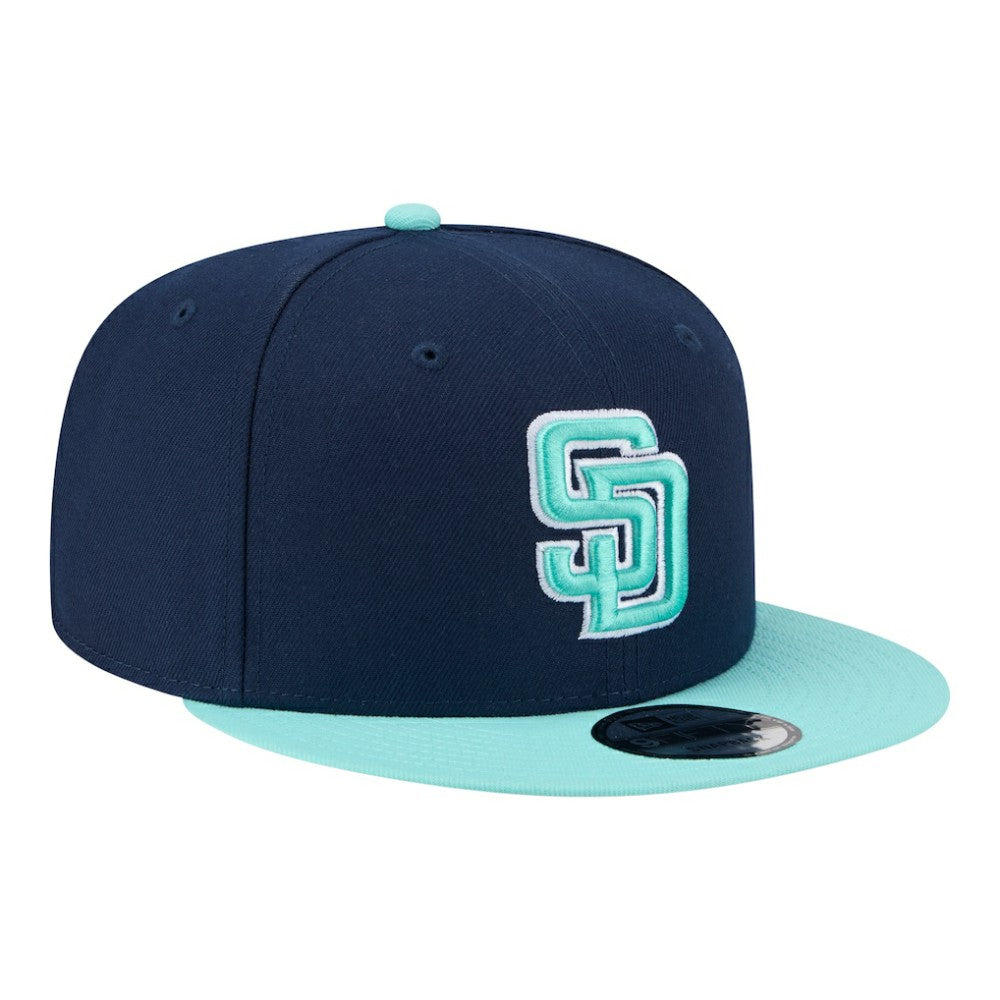 San Diego Padres New Era 2-Tone Color Pack 9FIFTY Snapback Hat - Navy/Turquoise Hats