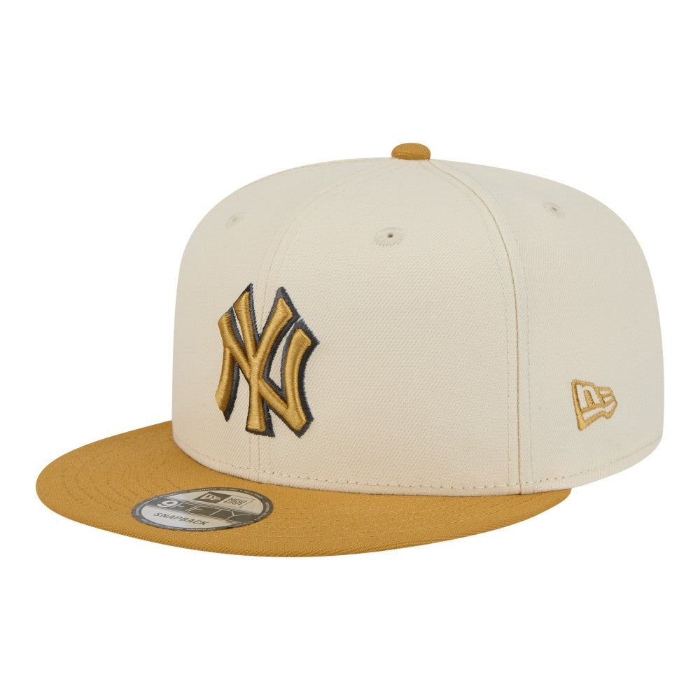 New York Yankees New Era 2-Tone Color Pack 9FIFTY Snapback Hat - Light Beige/Khaki Hats