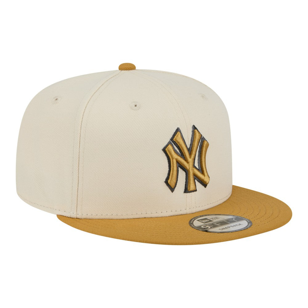 New York Yankees New Era 2-Tone Color Pack 9FIFTY Snapback Hat - Light Beige/Khaki Hats