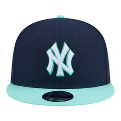 New York Yankees New Era Two-Tone Color Pack 9FIFTY Snapback Hat - Navy/Turquoise Hats