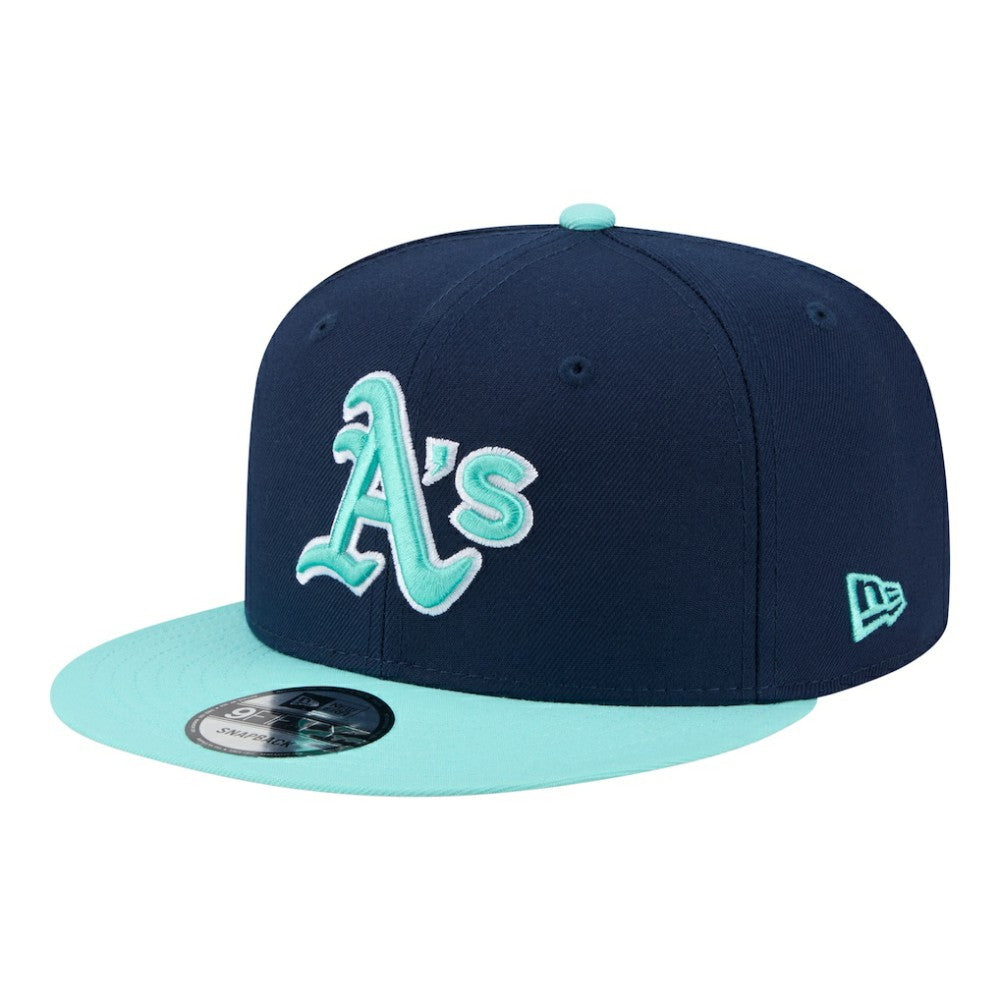 Athletics New Era Two-Tone Color Pack 9FIFTY Snapback Hat - Navy/Turquoise Hats