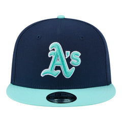 Athletics New Era Two-Tone Color Pack 9FIFTY Snapback Hat - Navy/Turquoise Hats