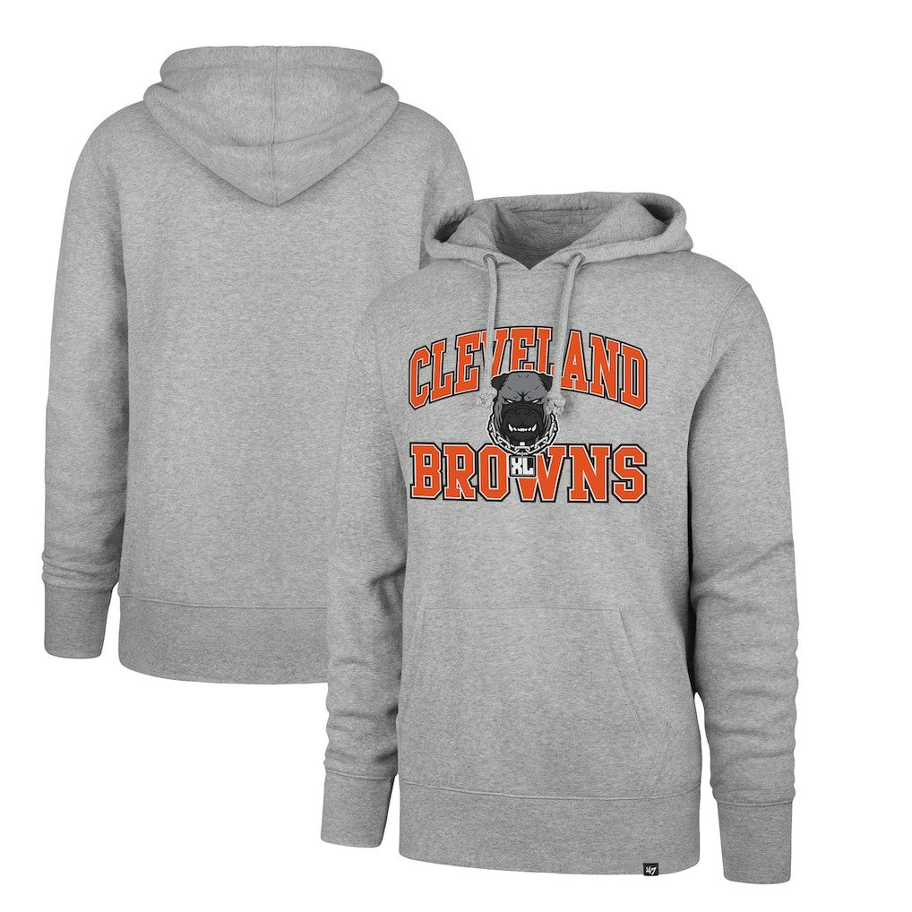 Cleveland Browns '47 Dawg Pound XL Velocity Headline Pullover Hoodie Gray