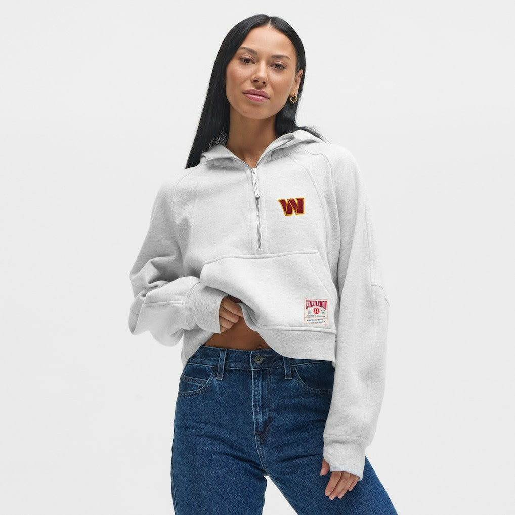 Washington Commanders lululemon Women's Scuba Oversized Half-Zip Hoodie Heathered Core Ultra Light Grey