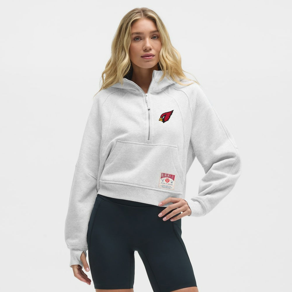 Arizona Cardinals lululemon Women's Scuba Oversized Half-Zip Hoodie Heathered Core Ultra Light Grey