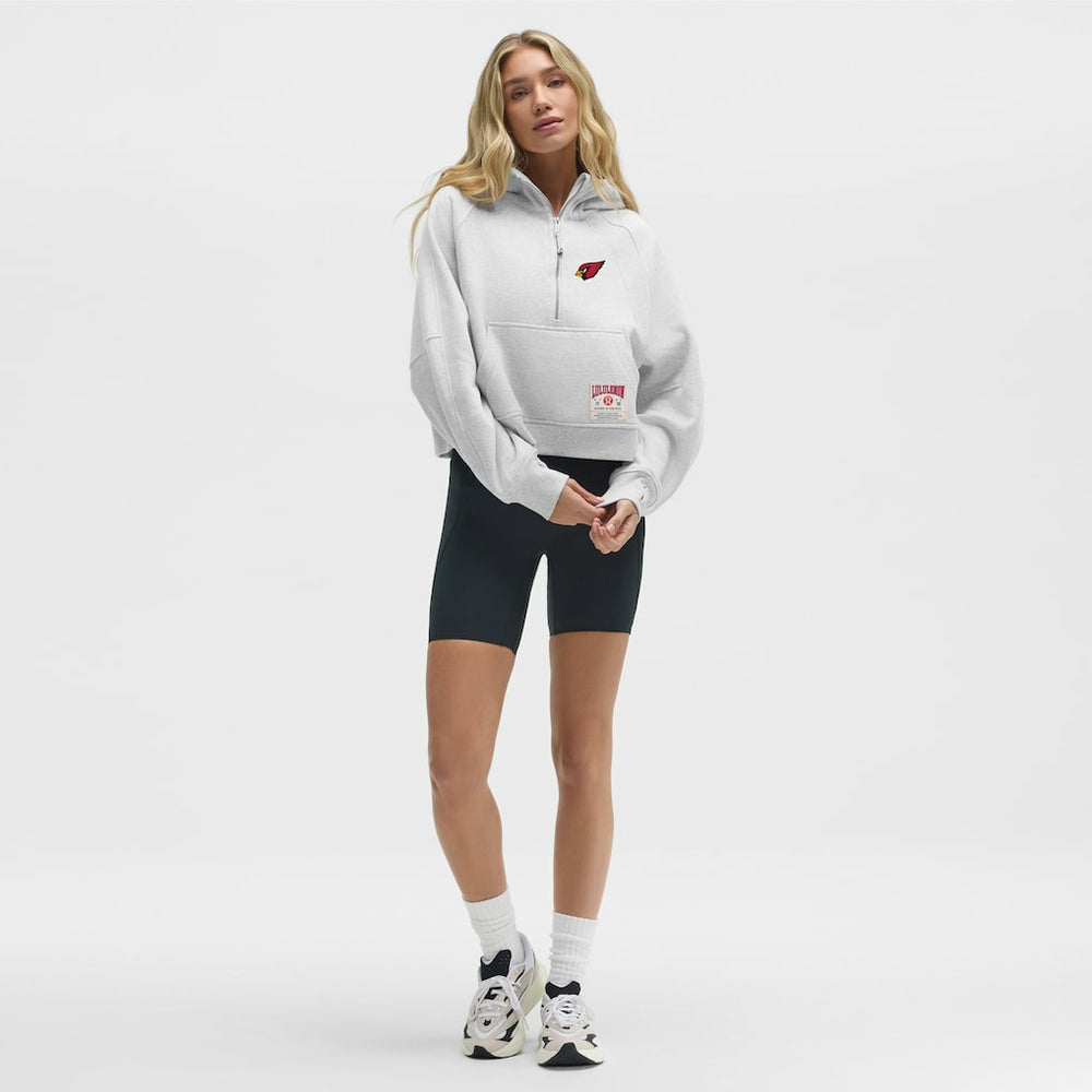 Arizona Cardinals lululemon Women's Scuba Oversized Half-Zip Hoodie Heathered Core Ultra Light Grey