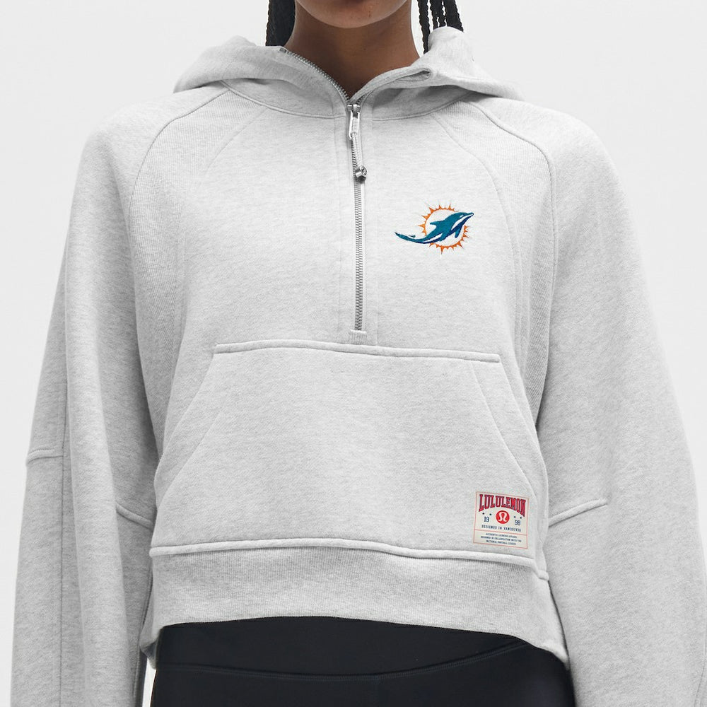 Miami Dolphins lululemon Women's Scuba Oversized Half-Zip Hoodie Heathered Core Ultra Light Grey