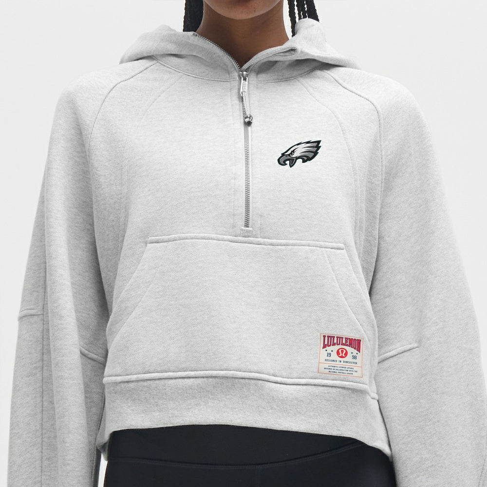 Philadelphia Eagles lululemon Women's Scuba Oversized Half-Zip Hoodie Heathered Core Ultra Light Grey
