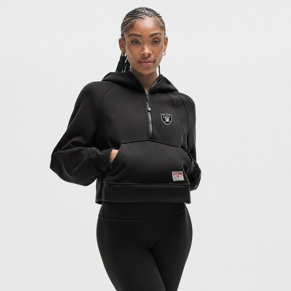 Las Vegas Raiders lululemon Women's Scuba Oversized Half-Zip Hoodie Black