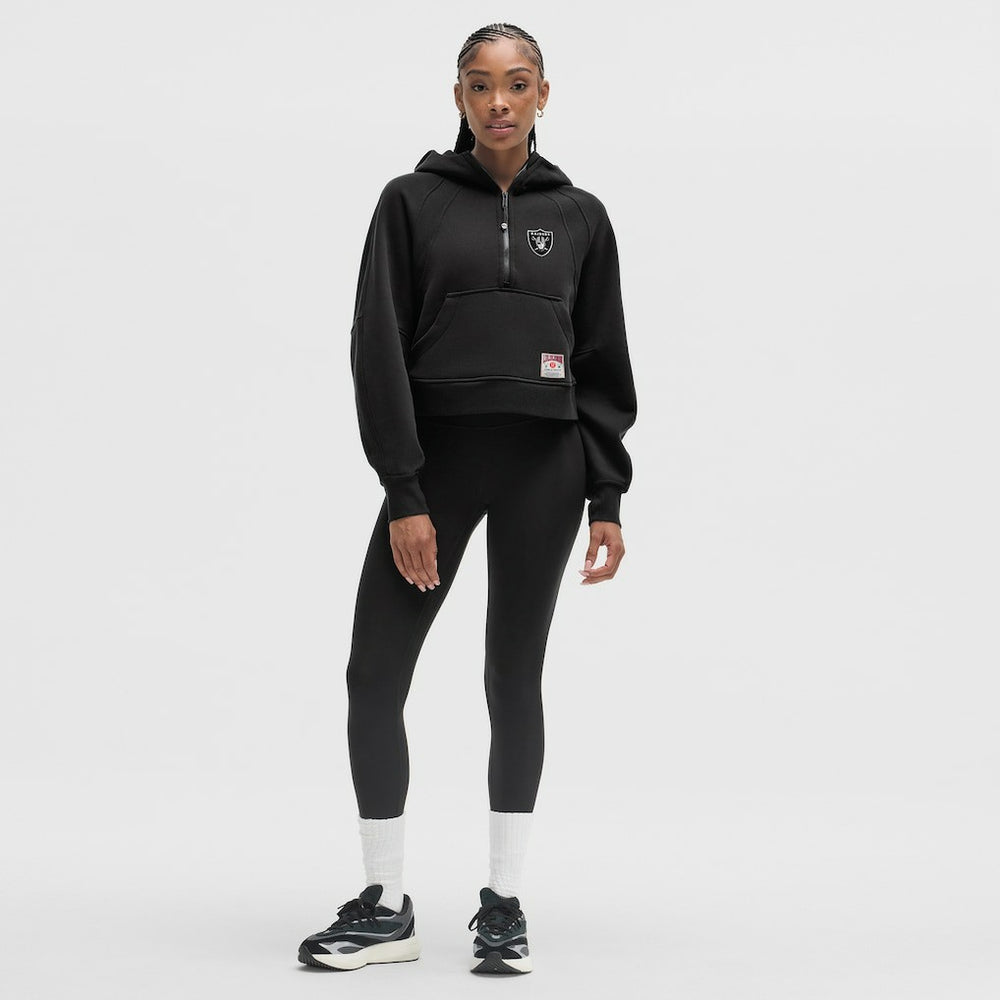Las Vegas Raiders lululemon Women's Scuba Oversized Half-Zip Hoodie Black