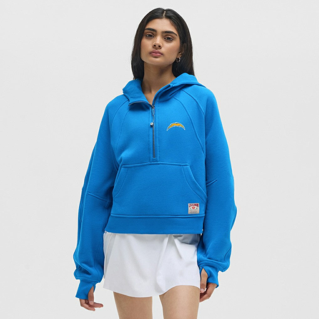 Los Angeles Chargers lululemon Women's Scuba Oversized Half-Zip Hoodie Beaming Blue