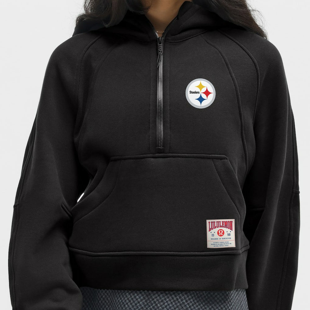 Pittsburgh Steelers lululemon Women's Scuba Oversized Half-Zip Hoodie Black