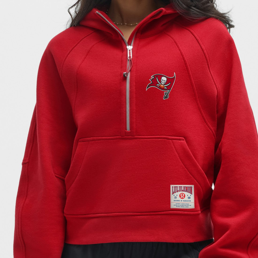 Tampa Bay Buccaneers lululemon Women's Scuba Oversized Half-Zip Hoodie College Crimson