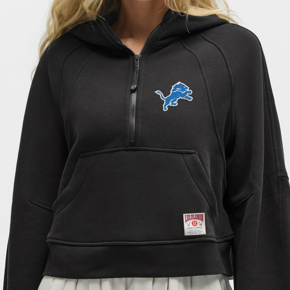 Detroit Lions lululemon Women's Scuba Oversized Half-Zip Hoodie Black