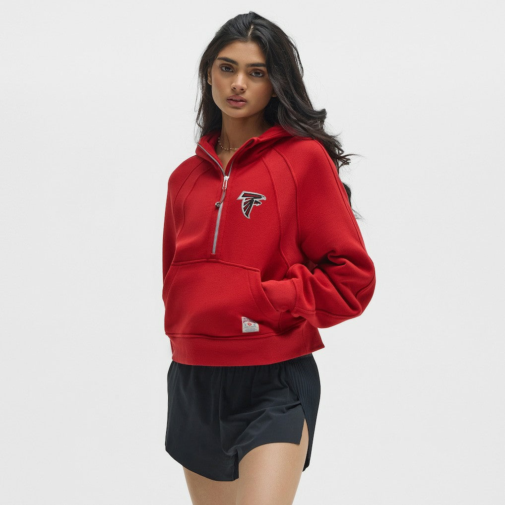 Atlanta Falcons lululemon Women's Scuba Oversized Half-Zip Hoodie College Crimson