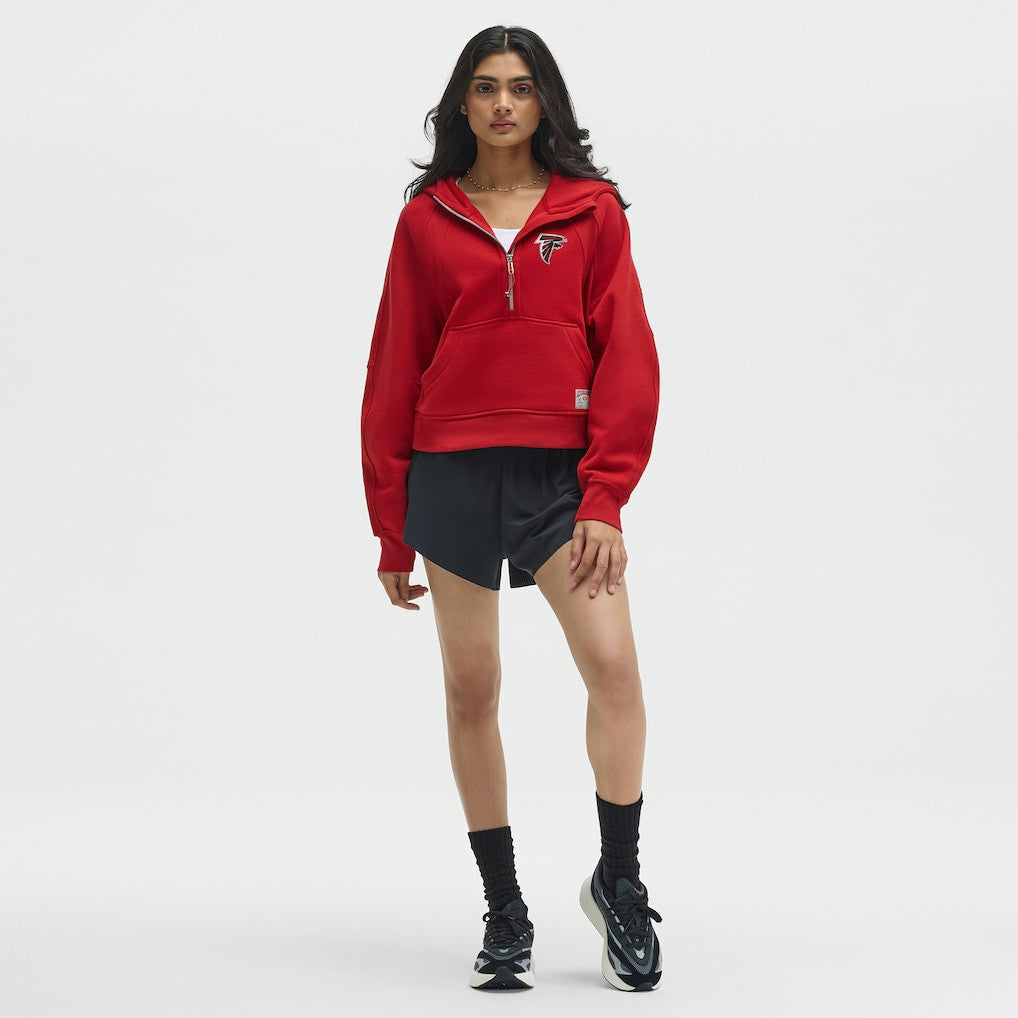 Atlanta Falcons lululemon Women's Scuba Oversized Half-Zip Hoodie College Crimson