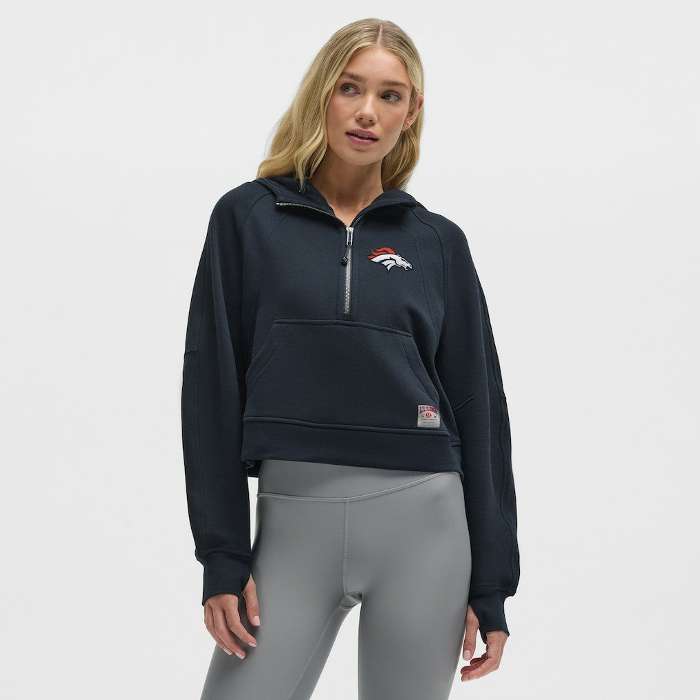 Denver Broncos lululemon Women's Scuba Oversized Half-Zip Hoodie True Navy