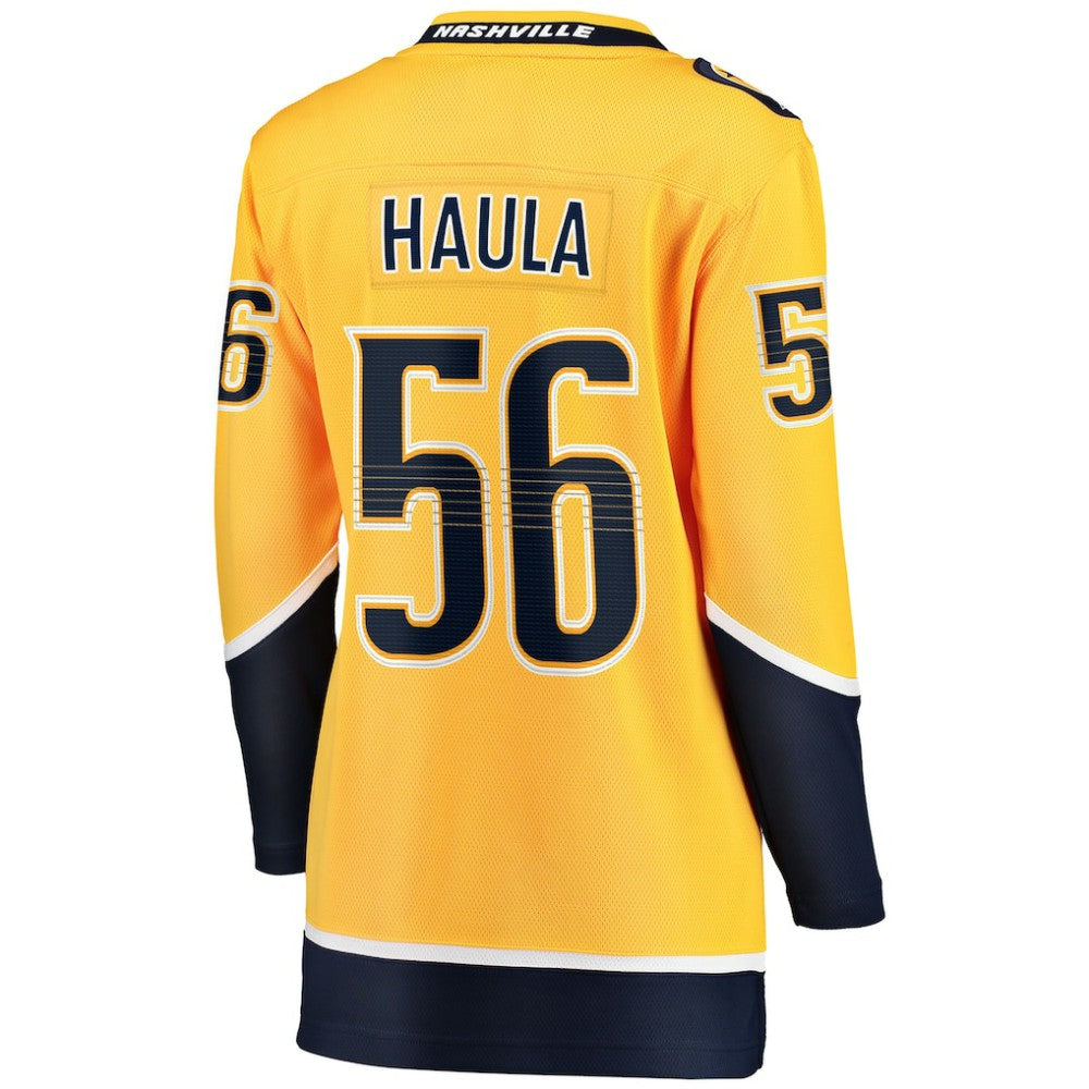 NHL Erik Haula Nashville Predators Fanatics Women's Home Breakaway Player Jersey - Gold