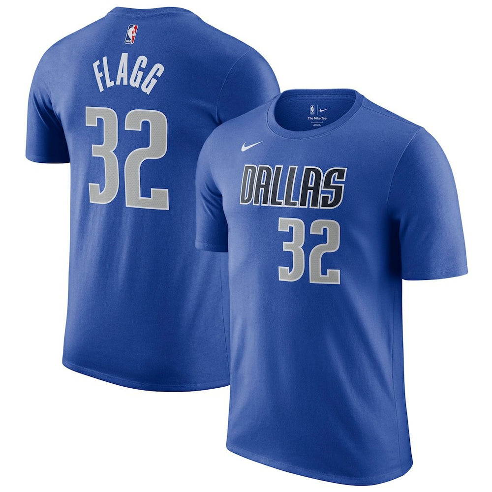 Cooper Flagg Dallas Mavericks 2025 NBA Draft Icon Name & Number T-Shirt Blue