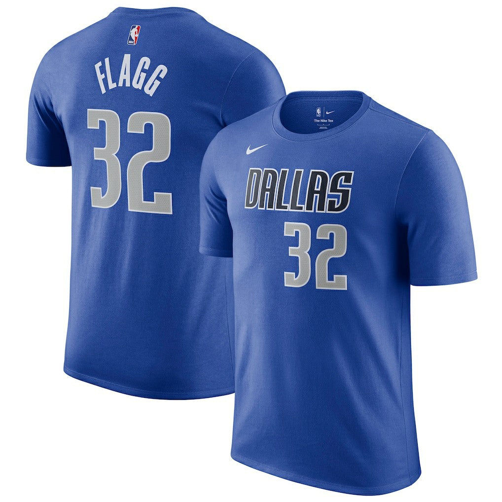 Cooper Flagg Dallas Mavericks 2025 NBA Draft Icon Name & Number T-Shirt Blue