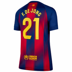 Frenkie de Jong Barcelona Women's 2025/26 Home Replica Jersey Navy sale