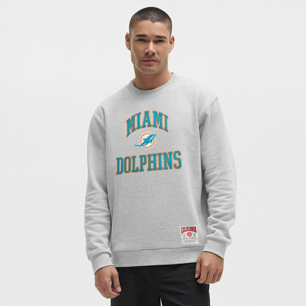 Miami Dolphins lululemon Steady State Sweatshirt Heathered Silver Drop