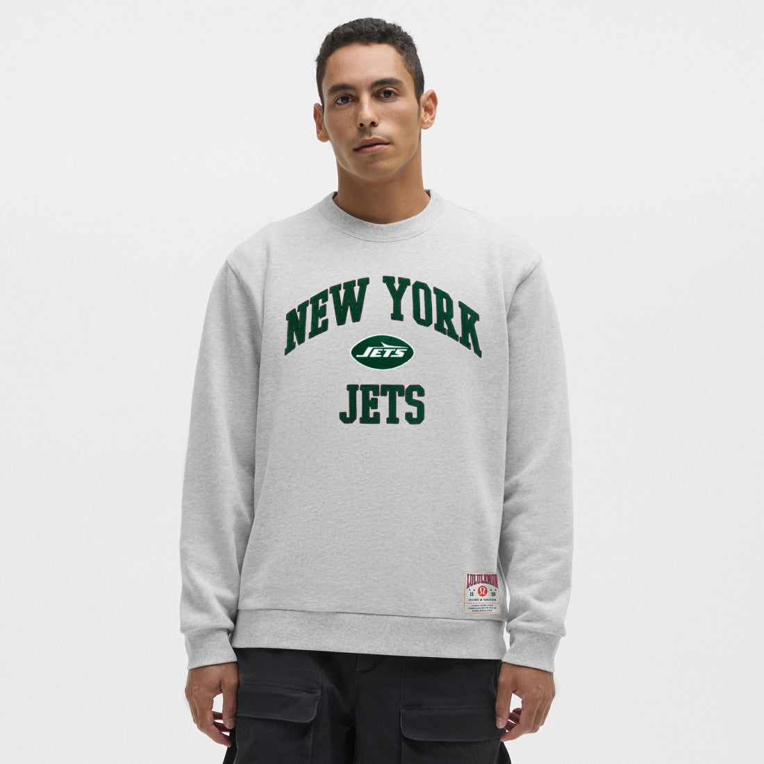 New York Jets lululemon Steady State Sweatshirt Heathered Silver Drop