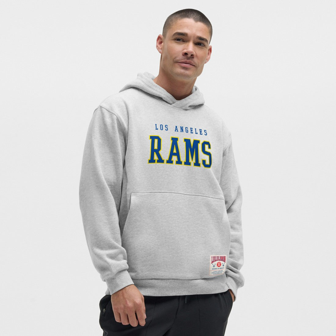 Los Angeles Rams lululemon Steady State Pullover Hoodie Heathered Silver Drop