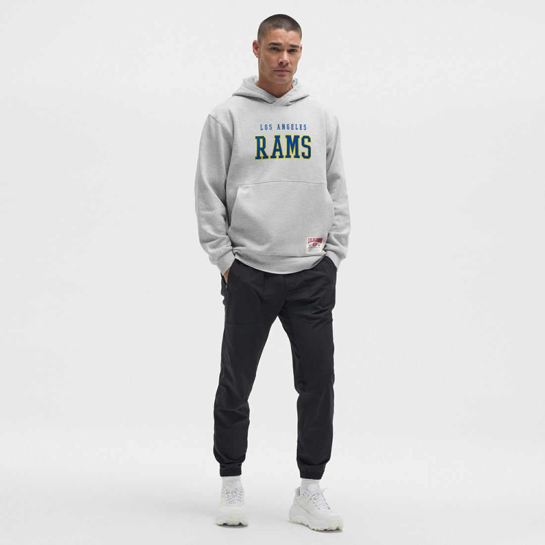 Los Angeles Rams lululemon Steady State Pullover Hoodie Heathered Silver Drop