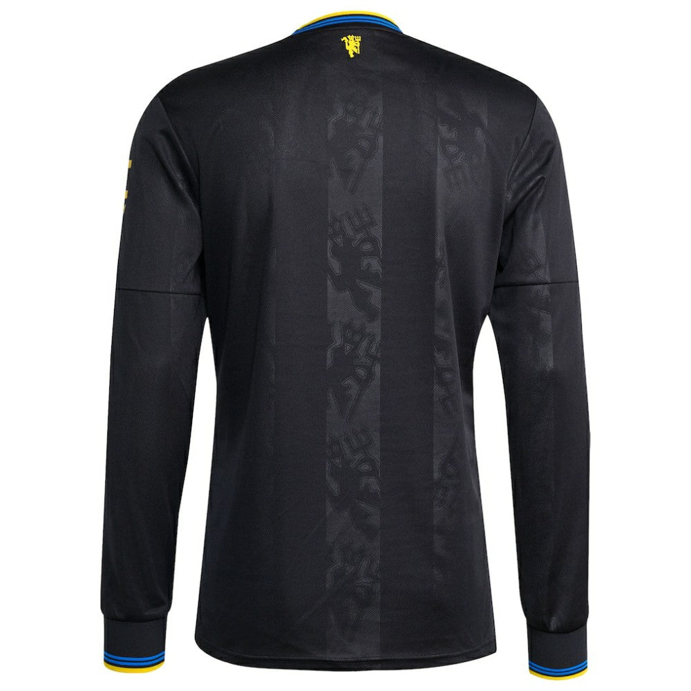 Manchester United 2025/26 Third Replica Long Sleeve Jersey Black