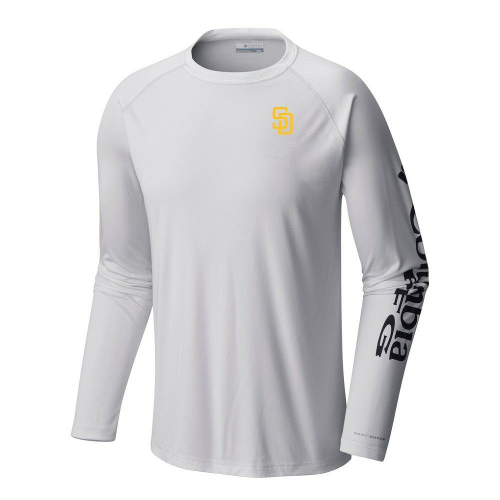 San Diego Padres Columbia Terminal Tackle Long Sleeve Shirt - White