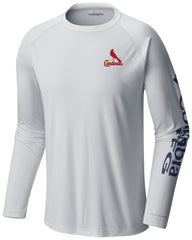St. Louis Cardinals Columbia Terminal Tackle Long Sleeve Shirt - White